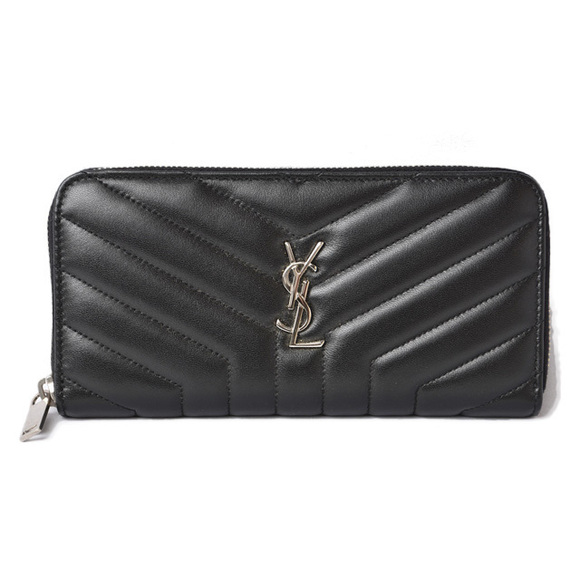 Saint Laurent Paris Wallet Long Wallet Leather Black - Picture 1 of 9